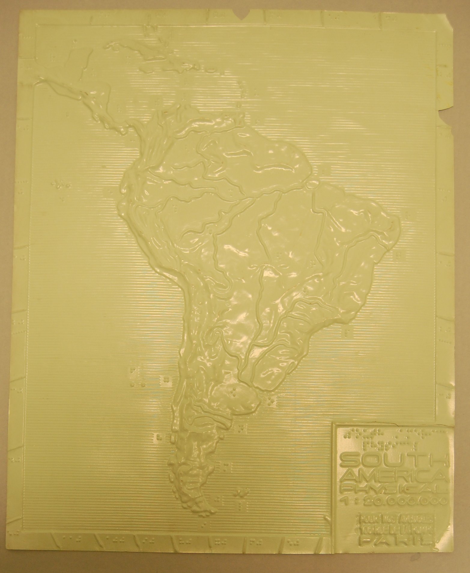 Tactile map of South America-1