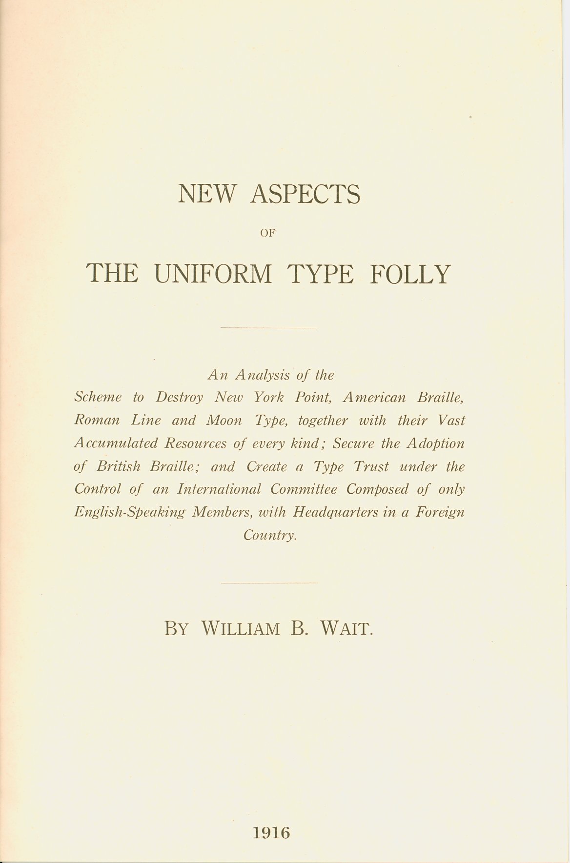 New Aspects of the Uniform Type Folly-1