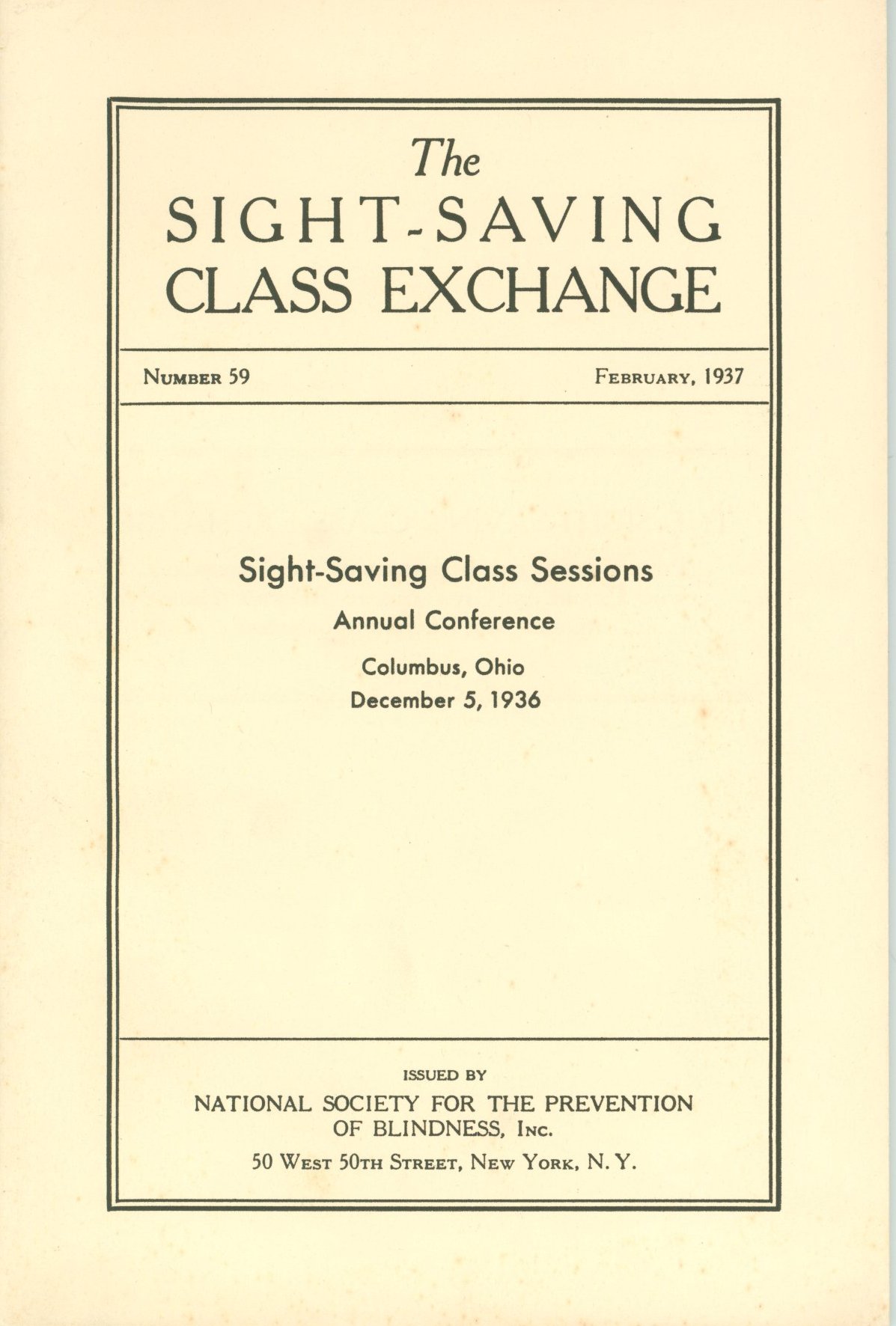 The Sight-Saving Class Exchange-1